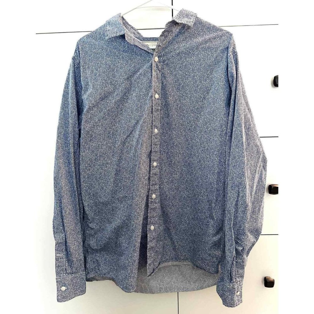 Bixby Nomad Cotton Long Sleeve Mens Print Button Up Herringbone Chevron Casual